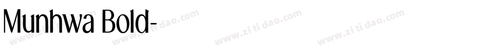 Munhwa Bold字体转换